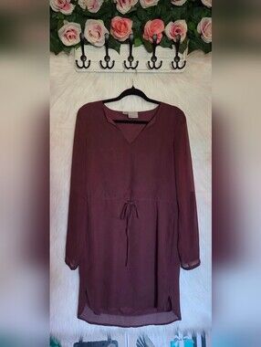 Vero Moda V-Neck Plum Romance Tunic Dress